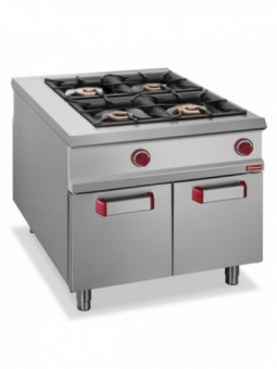 Gas stove 4 burners, cupboard - PASS-THROUGH