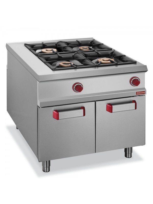 Gas stove 4 burners, cupboard - PASS-THROUGH