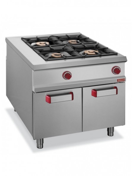 Gas stove 4 burners, cupboard - PASS-THROUGH