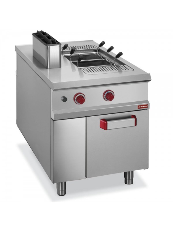 Gas pasta cooker, 1 tank 40 liters, on cupboard - PASS-THROUGH