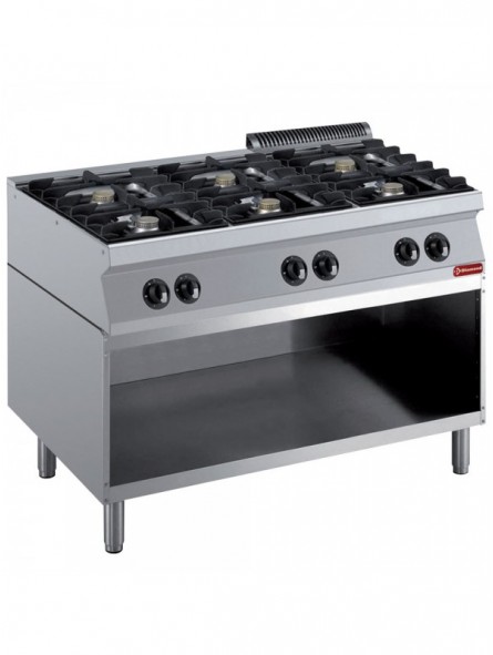 Range consist of : 6 burners & open base