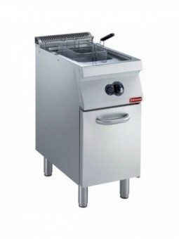 Gas fryer, basin in "Y" 15 liters, external burners, on board