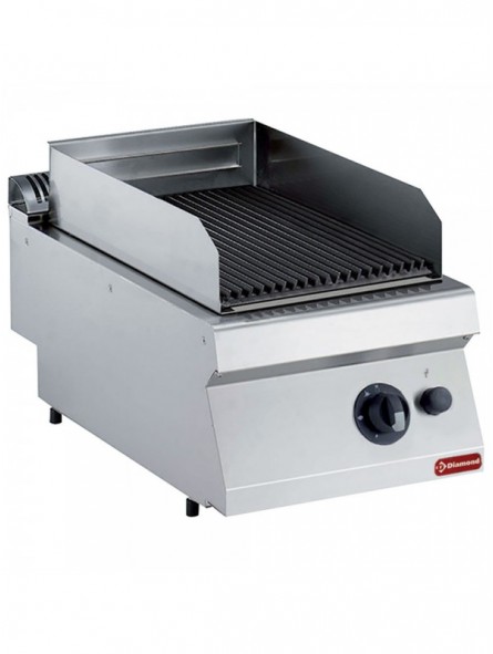 Gas lavasteengrill, rooster in gietijzer 1/2 mod. -TOP-