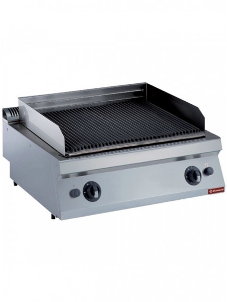 Gas lavasteengrill, rooster in gietijzer 1 mod. -TOP-