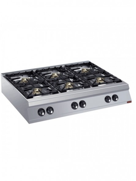 Gas cooker 6 burners -TOP- "POWERFUL"