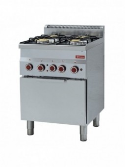 Gas stove 4 burners and electric convection oven GN 2/3