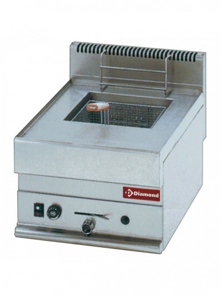Gas deep fat fryer: 1 basin of 8 liters -Top-