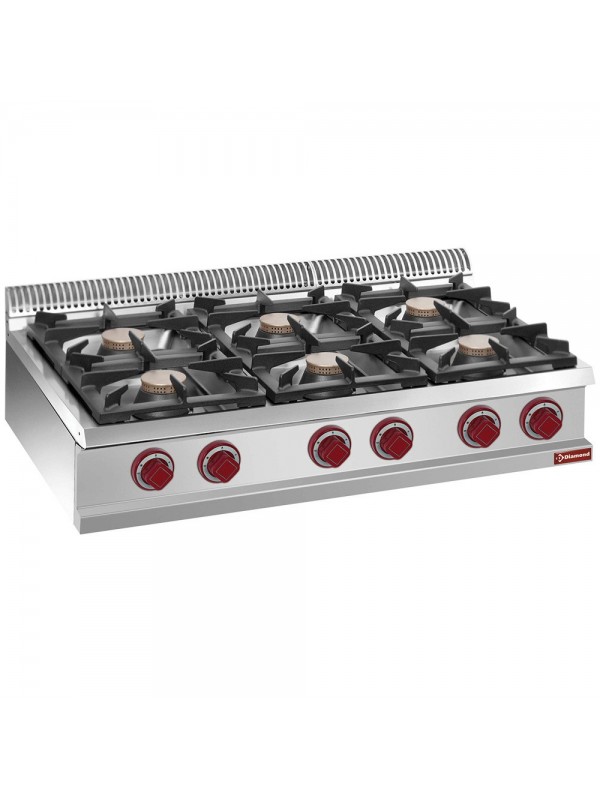 Gas range 6 burners -Top-