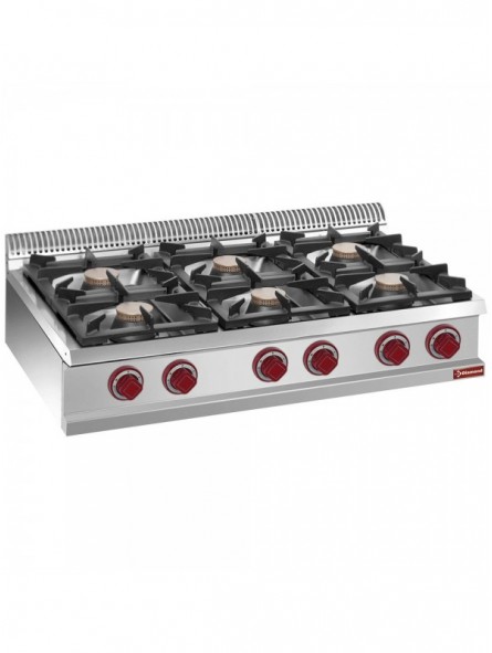 Gas range 6 burners -Top-