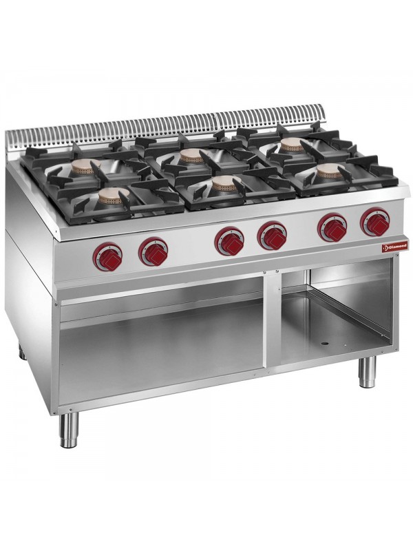 Range consist of : 6 burners & open base