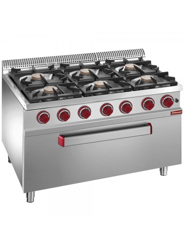 Range 6 burners, maxi gas oven 1 big door