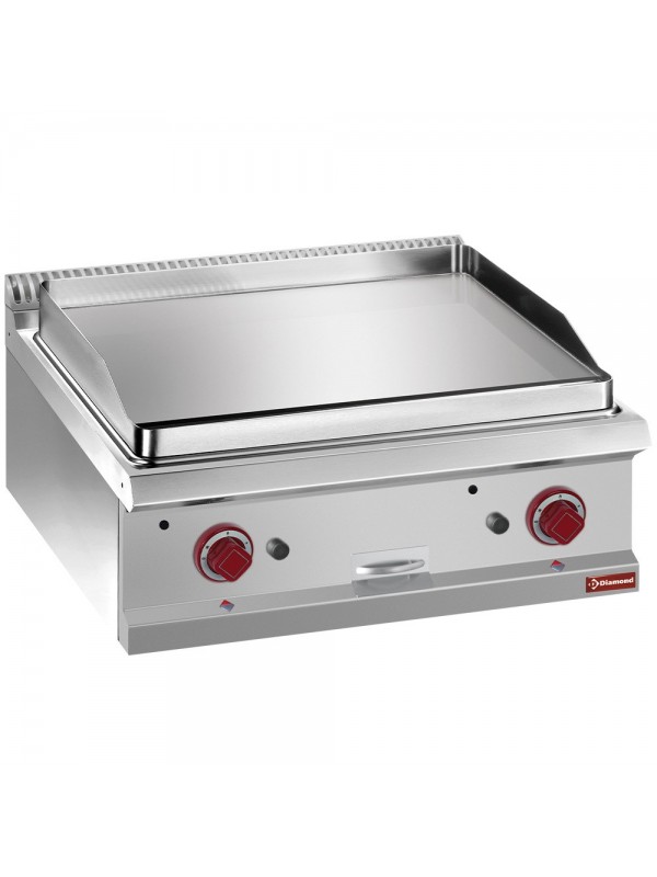 Gas fry top smooth hard chromed plate, module 1/1  -TOP-