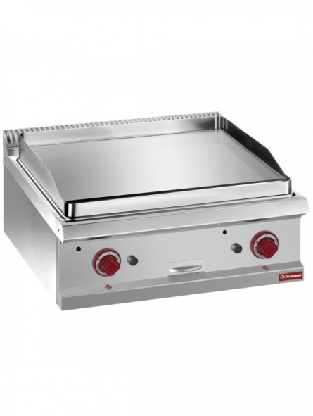 Gas fry top smooth hard chromed plate, module 1/1  -TOP-
