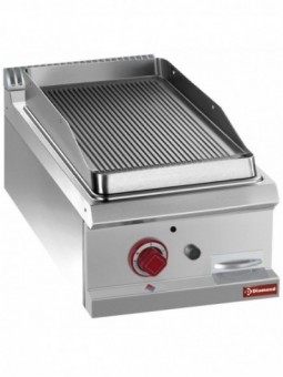 Gas ribbed fry top, module 1/2  -TOP-
