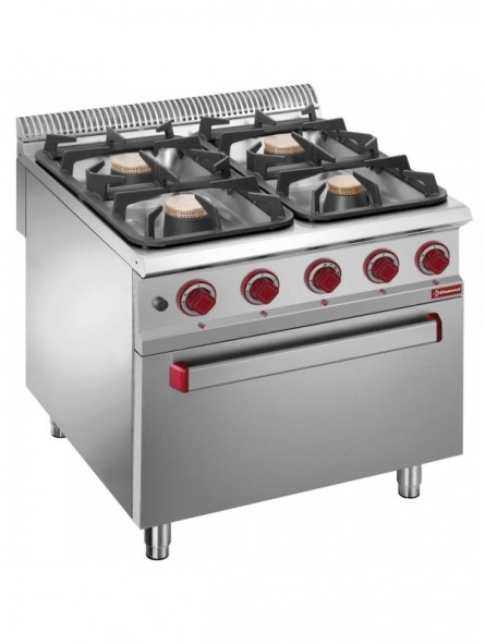 Stove 4 gas burners, electric oven GN 2/1
