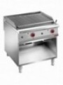 Lavastone grill, 1/1 module, "2-side" grid stainless steel, open cupboard