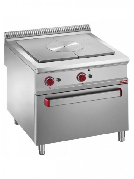 Solid top stove on gas oven