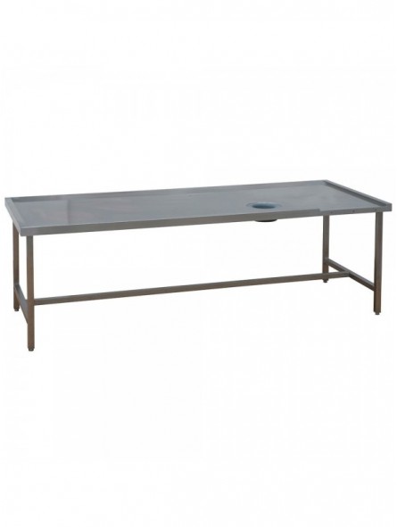 Sorteertafel (links) met afvalopening