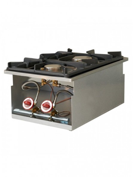 Gas cooker 2 high heat burners, drop in