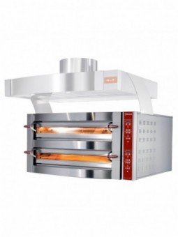 Four électrique, 2 chambres, 2x 4 pizzas 350 mm