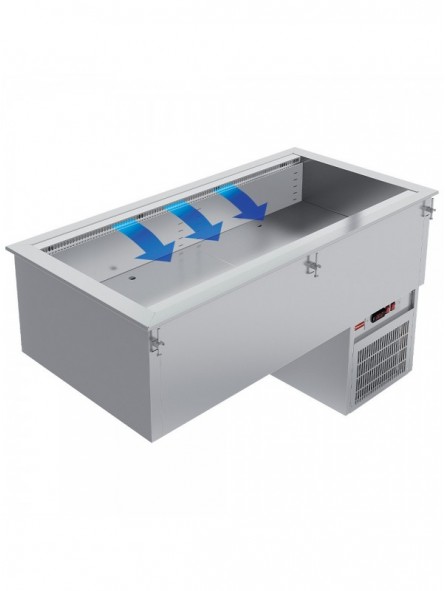 Refrigerated basin element, ventilated, 2x GN 1/1