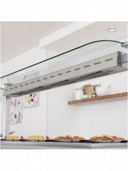 Central "curved" glass on each side, 4x GN 1/1