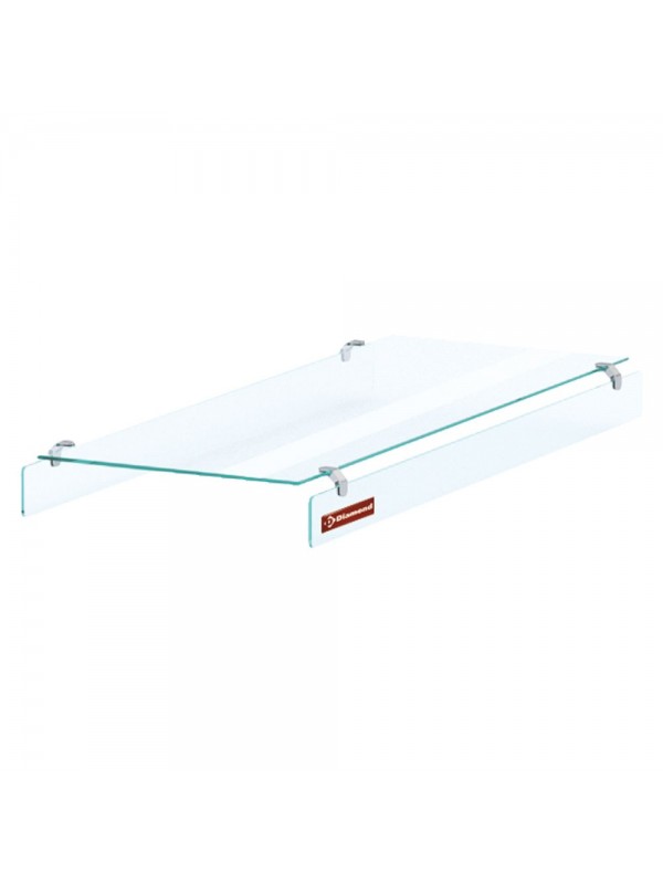 Central "right" glass border on 90° on each side, 2x GN 1/1