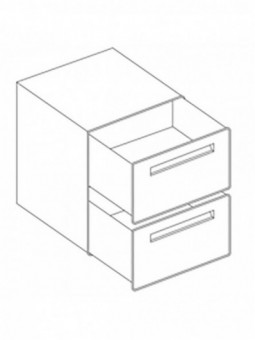 Option: double drawer 1/2 x 2, refrigerated counter reserve