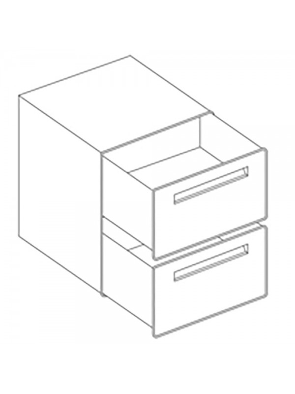 Option: double drawer 1/2 x 2, refrigerated counter reserve