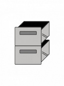 Option: double drawer 1/2 x 2, refrigerated counter reserve