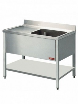 Sink 1 tank and 1 drain surface