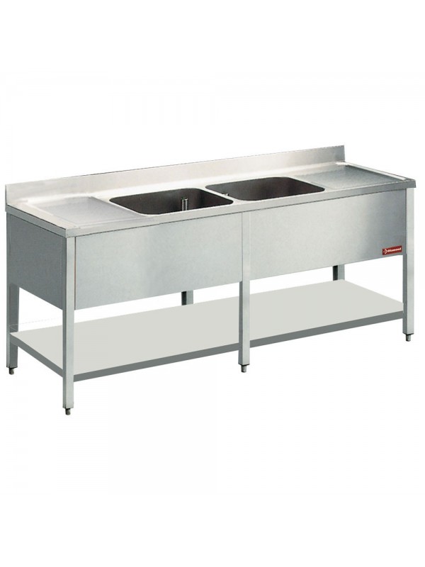 Spoeltafel met 2 kuipen en 2 druipvlakken