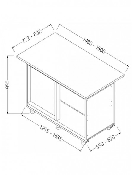 Neutral bar counter units_cashier section (left)