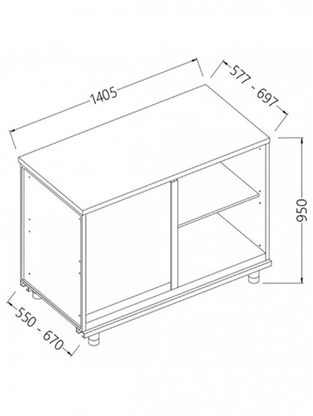 Back cabinet angular left neutral - case