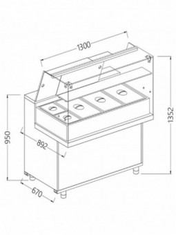 Display counter EN & GN, high window, static, without storage space