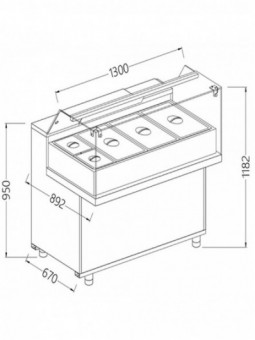 Refrigerated display counter EN & GN, low window, static, without reserve