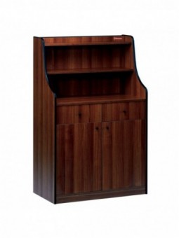 Meuble de service, 2 tiroirs, 2 portes, "Wengé"