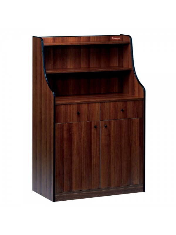 Meuble de service, 2 tiroirs, 2 portes, "Wengé"