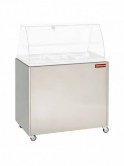 Stainless steel board, support for display VBE-311 on castors