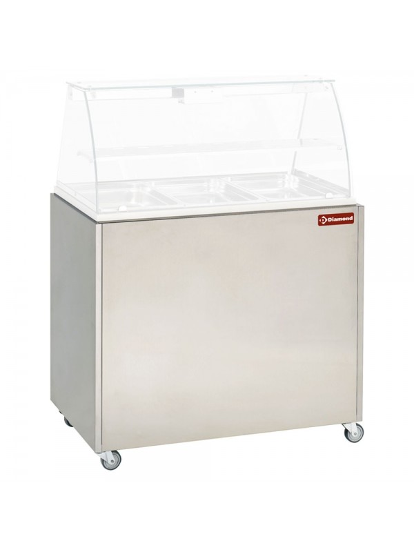 Stainless steel board, support for display VBE-311 on castors