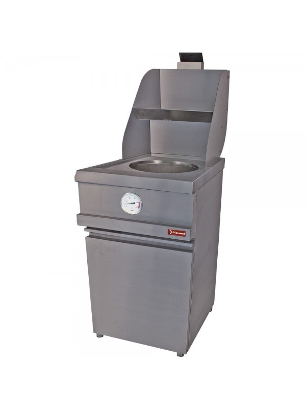 Friteuse gaz HEAVY DUTY, 1 cuve ronde, mécanique