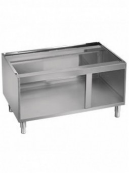 Open base on removable feet in stainless steel