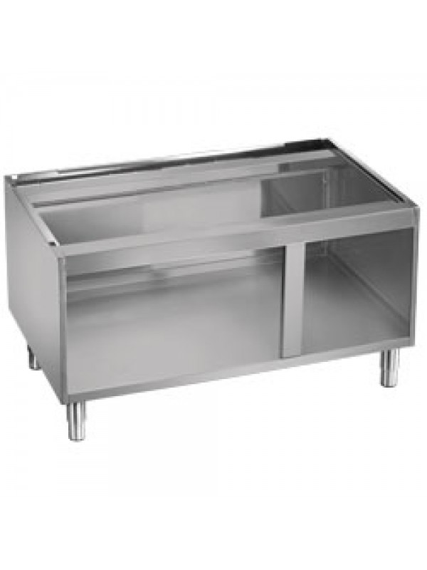 Open base on removable feet in stainless steel