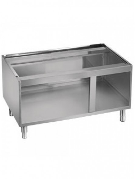 Open base on removable feet in stainless steel