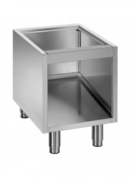 Open base on removable feet in stainless steel