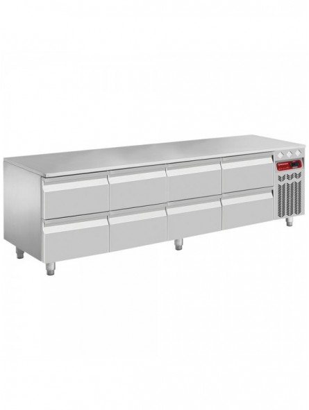 Refrigerated base, 8X 1/2 drawers GN1/1-h 100 mm