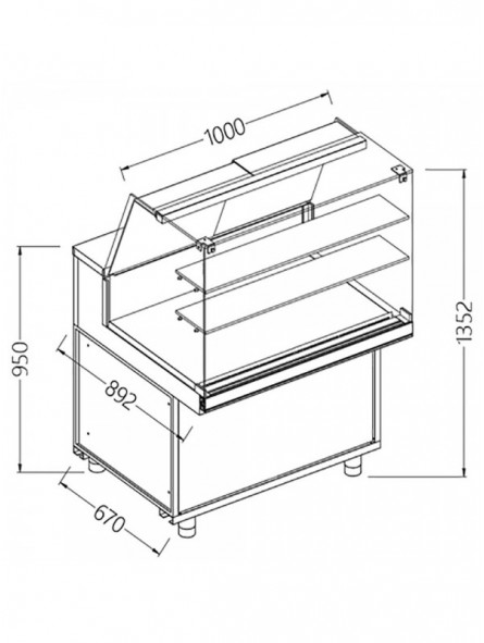 Vitrines neutres pour snacks_vitres hautes