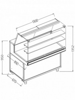 Neutral snack display counters_high glass