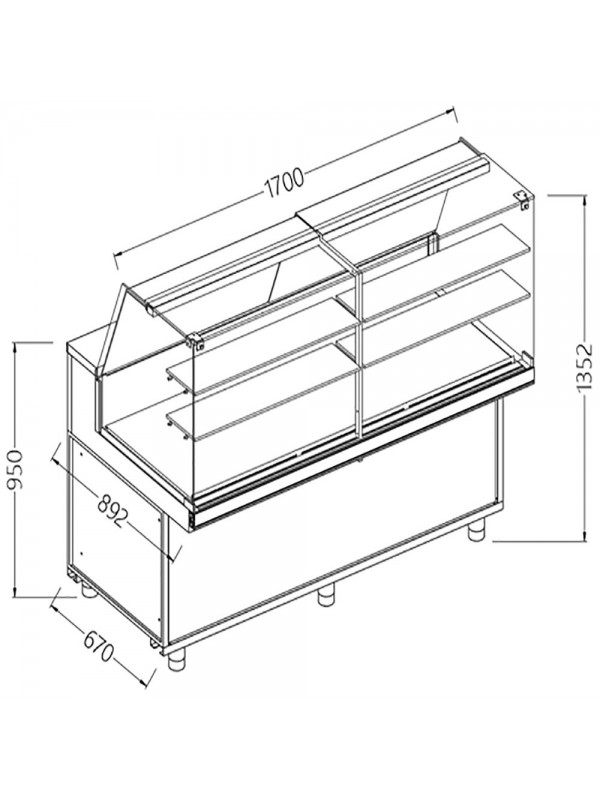 Vitrines neutres pour snacks_vitres hautes
