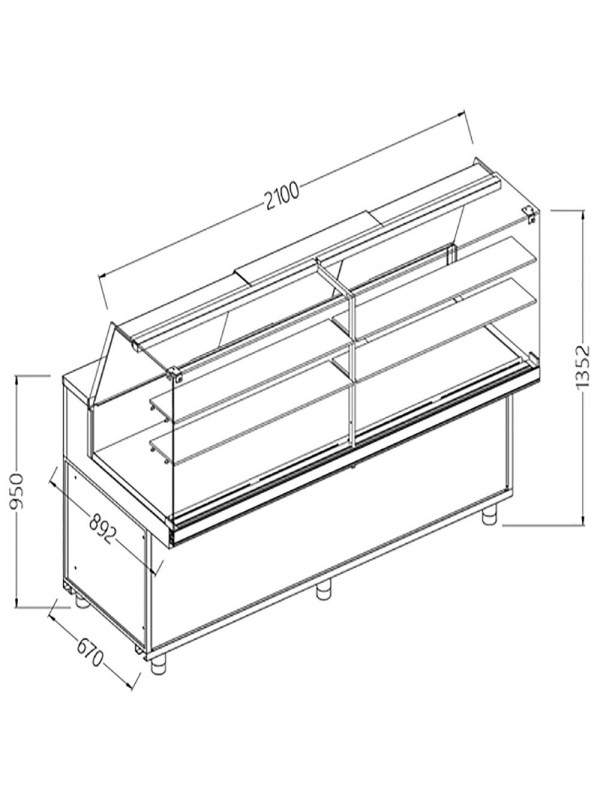 Vitrines neutres pour snacks_vitres hautes